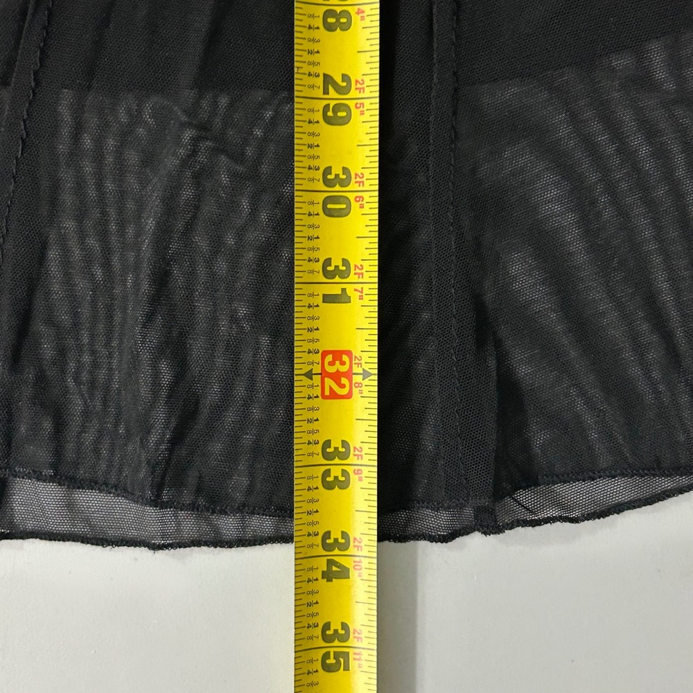 VTG MixIT Black Sequin Beaded Empire‎ Waist Mesh Overlay Dress Womens 12 NEW - Picture 15 of 15